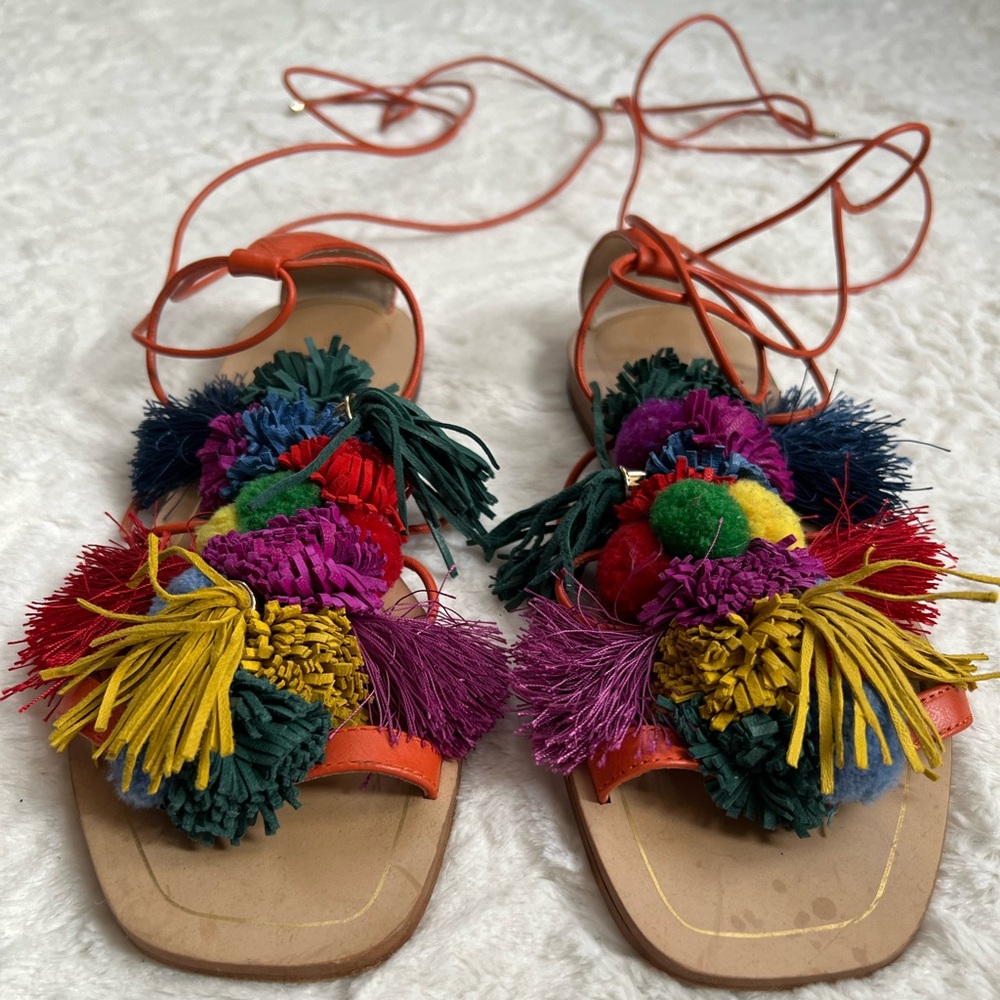Zara pom-pom sandals - Picture 2 of 10